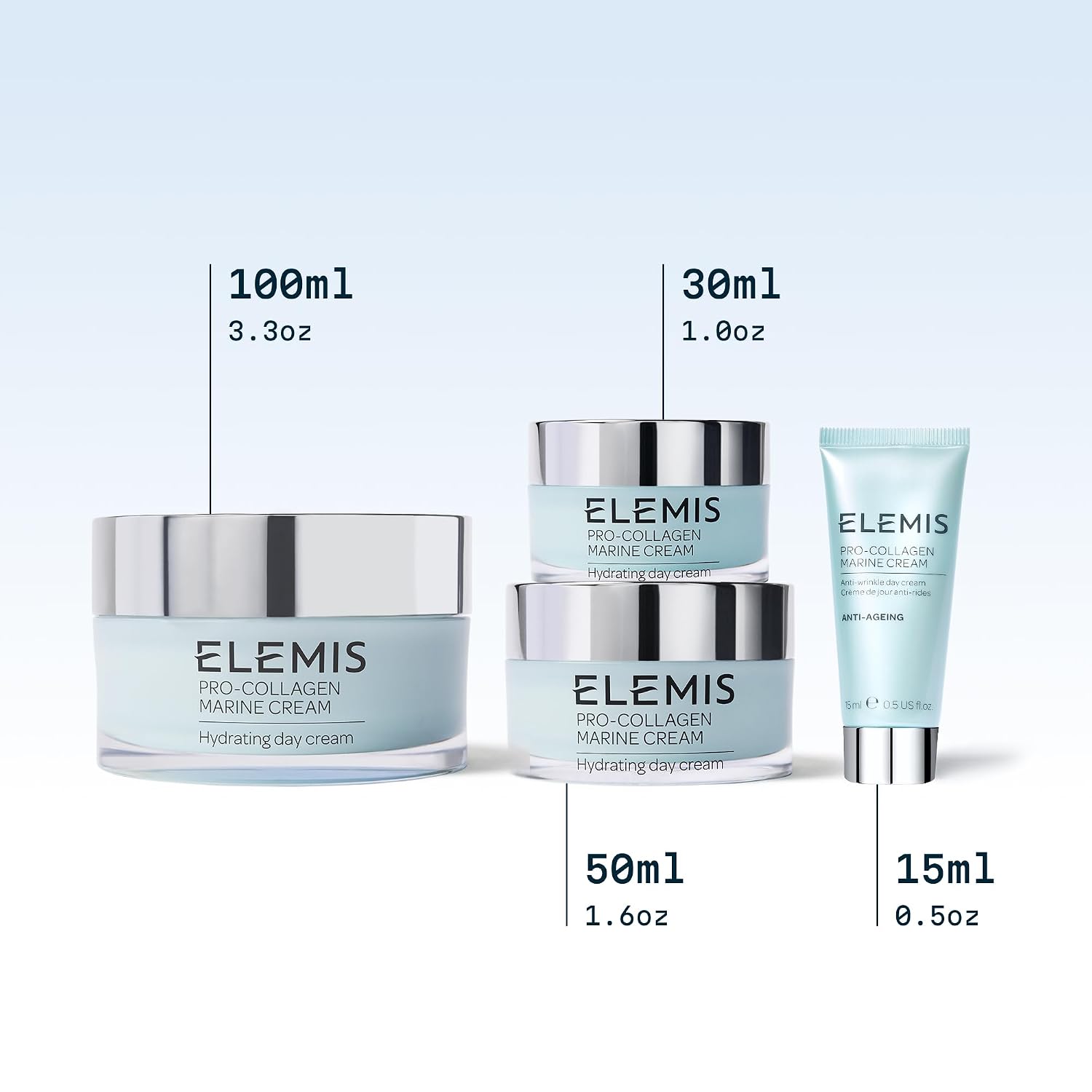 ELEMIS Pro-Collagen Marine Cream, Lightweight Anti-Wrinkle Daily Facial Moisturizer