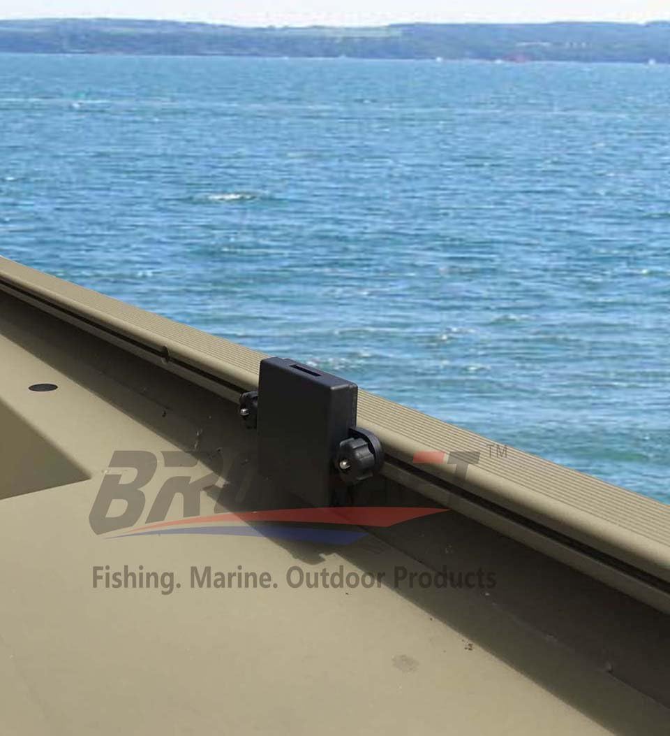 Brocraft Folding Cup Holder for Tracker Boat Versatrack System/90 Degree Lund Sport Track-Black(Generation 2)