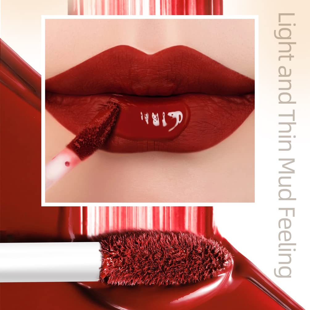 QiBest 7Pcs Matte Liquid Lipstick + 1Pcs Lip Plumper Makeup Set Kit, Pigmented Long Lasting Lip Gloss Set