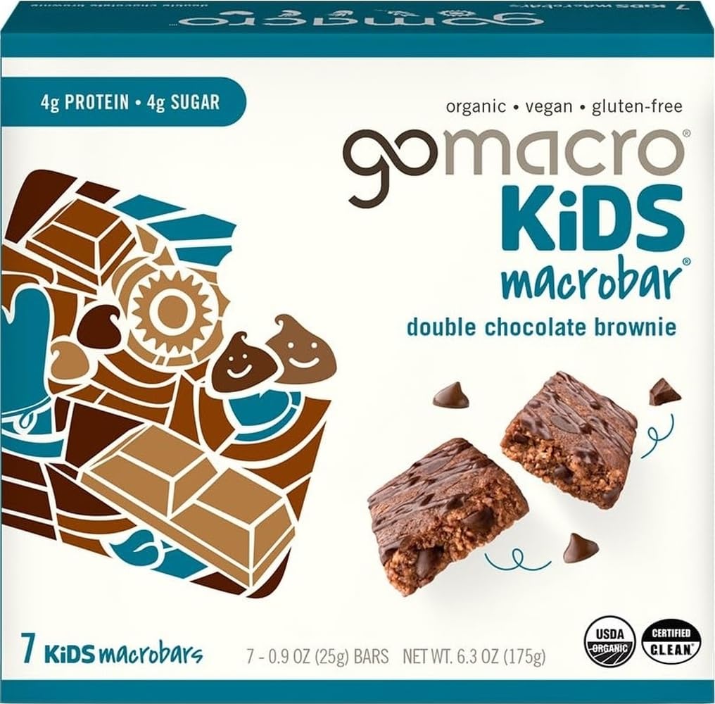 GoMacro Kids MacroBar Organic Vegan Snack Bars - Oatmeal Chocolate Chip Cookie (0.90 Ounce Bars, 7 Count)