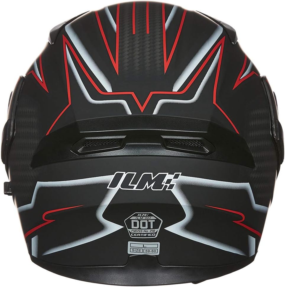 ILM Motorcycle Dual Visor Flip up Modular Full Face Helmet DOT Model 902/902L