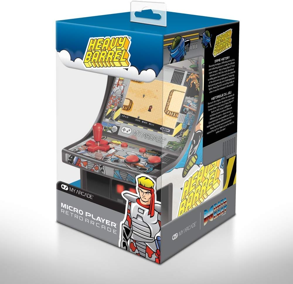 My Arcade Micro Player Mini Arcade Machine: Galaga Video Game, Fully Playable, 6.75 Inch Collectible, Color Display, Speaker, Volume Buttons, Headphone Jack - Electronic Games