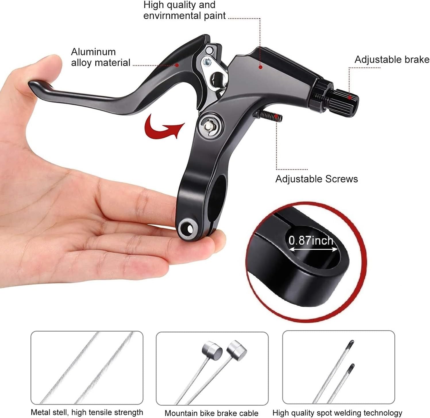 Bike Disc Brake Kit With Front and Rear Caliper、160mm Bike Rotor