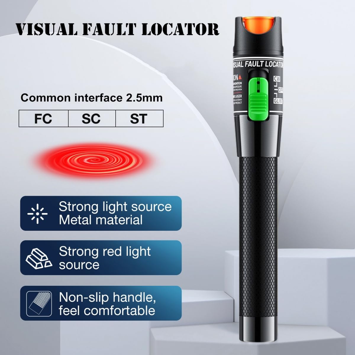 Visual Fault Locator, Fiber Optic Cable Tester Meter