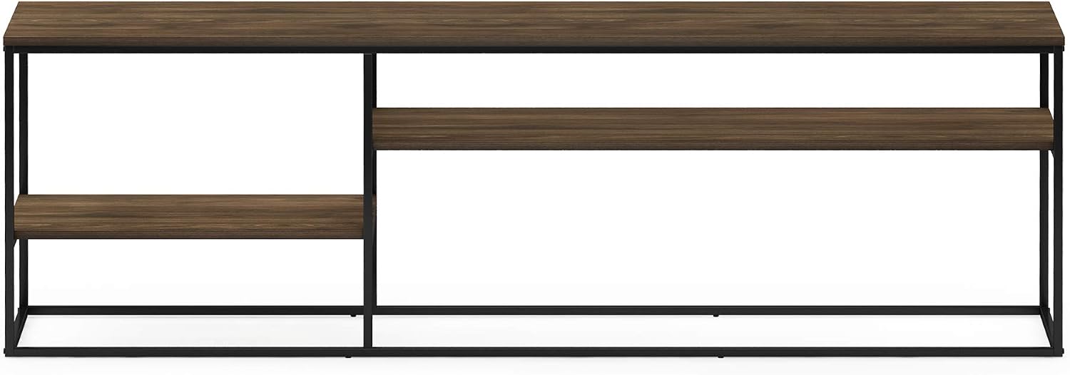 Furinno Moretti 3-Tier Metal Frame TV Stand, French Oak Grey