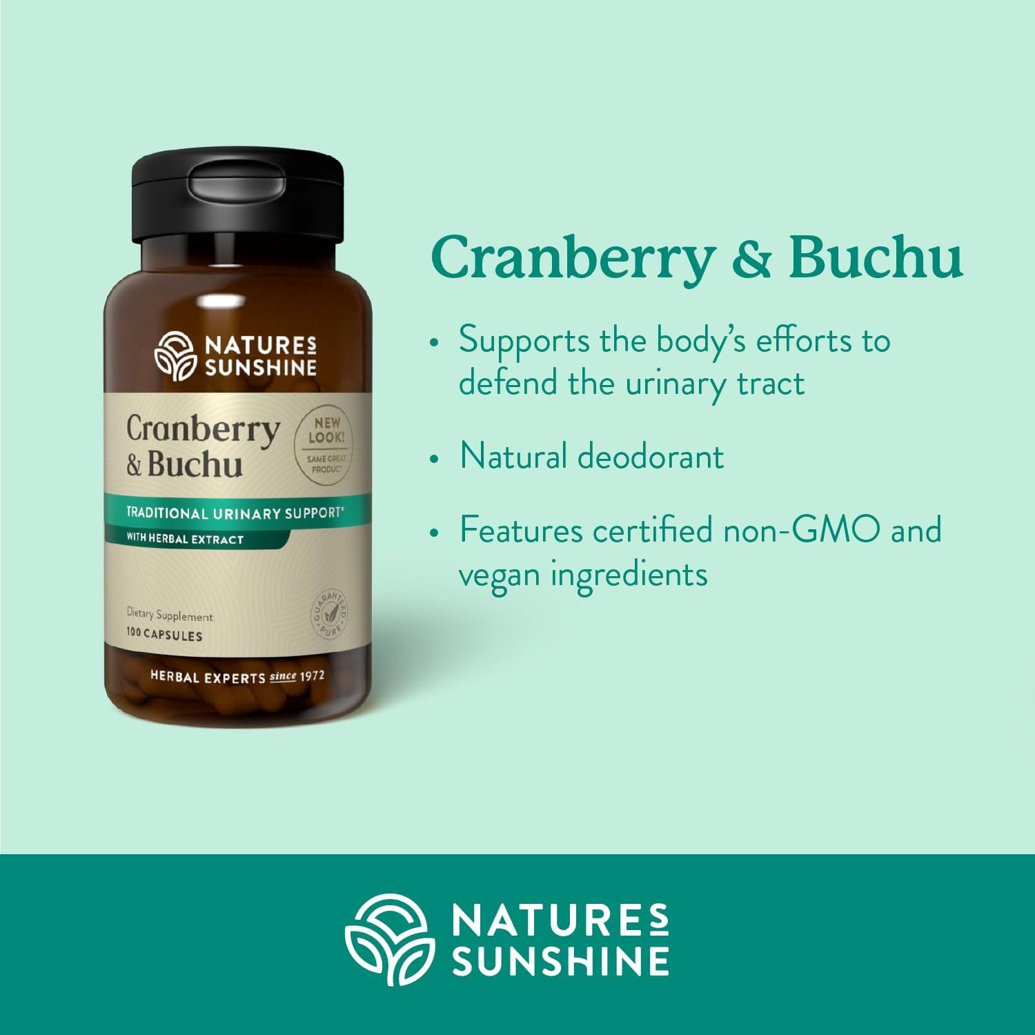 Nature's Sunshine Cranberry and Buchu Concentrate 100 Capsules