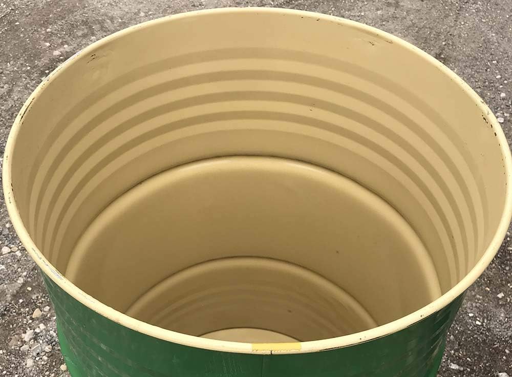 One 55 Gallon Used/Reconditioned Steel Trash Barrel | Burn Drum | Utility Storage | Refuse Composting Barrel | Random Color