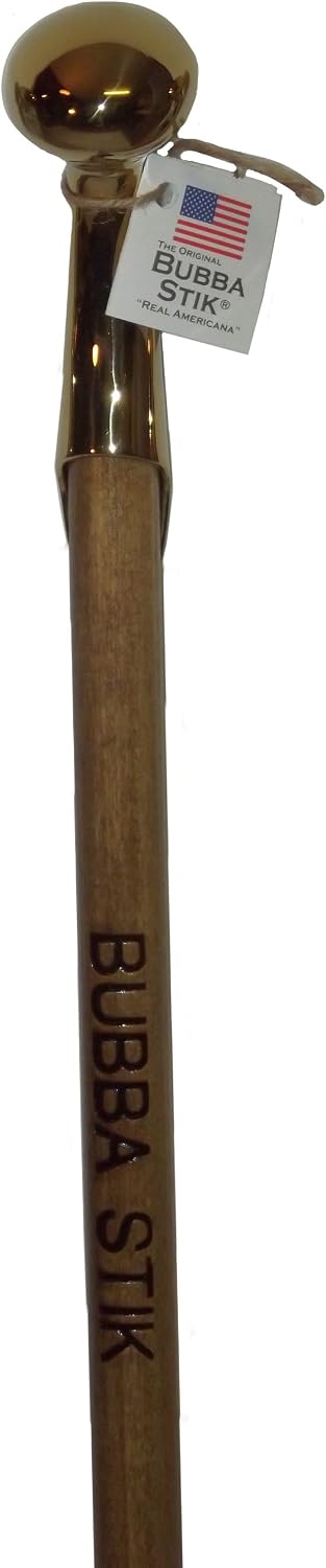 Walking Cane Texas Style Walking Stick Made of Mahogany Stained Tennessee Hardwood and Topped with a Brass Hame Handle from a Real Horse Collar Harness. Made in Texas by Real Texans.
