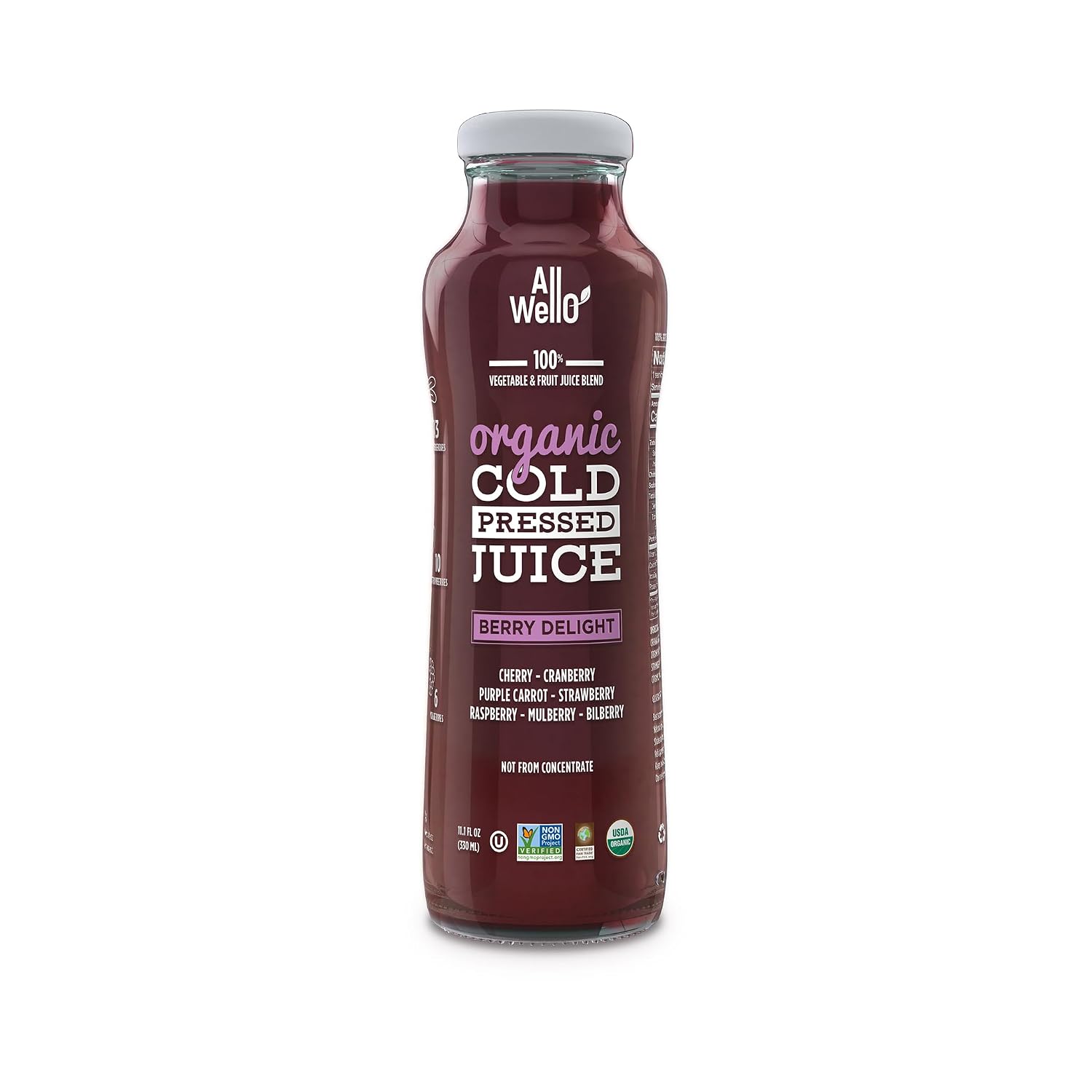 Organic Juice Variety Pack, Cold-Pressed, Non-GMO, 6 Pack