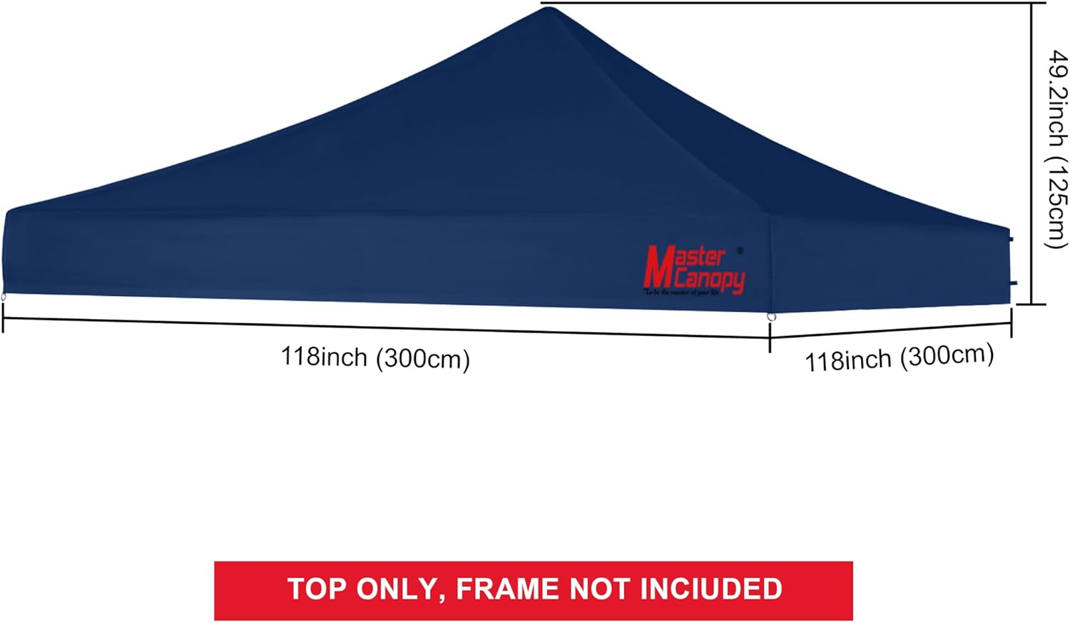MASTERCANOPY 10x10 Replacement Pop Up Canopy Top for Kingkong Frame Gray