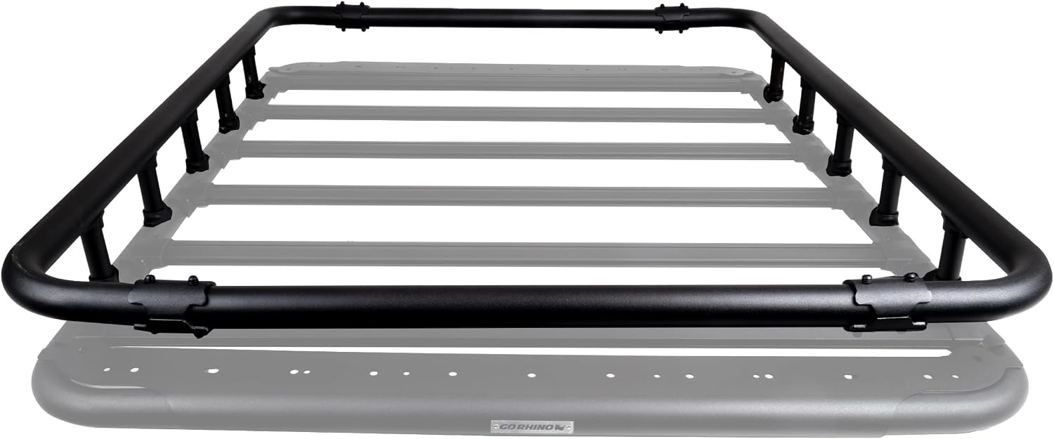 Go Rhino SRM500 Quad-Rail Kit | Aluminum, Textured Black | 5935063T | Fits Go Rhino 65" SRM500 Roof Racks