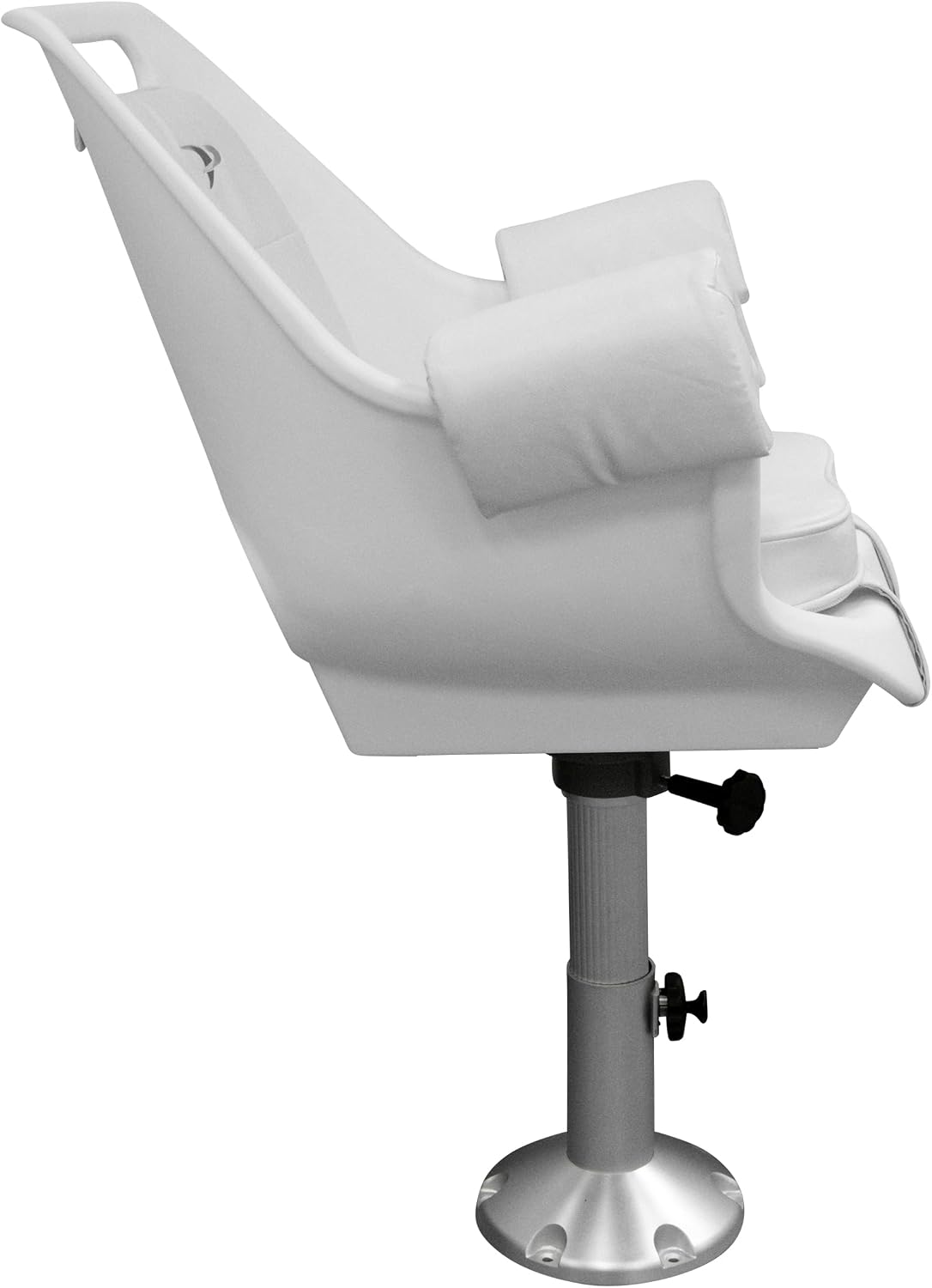 Wise 8WD007-7-710 Deluxe Pilot Chair with Cushions, Mounting Plate, Adjustable Height Pedestal and Seat Mount | Adjusts 12 to 18 in tall
