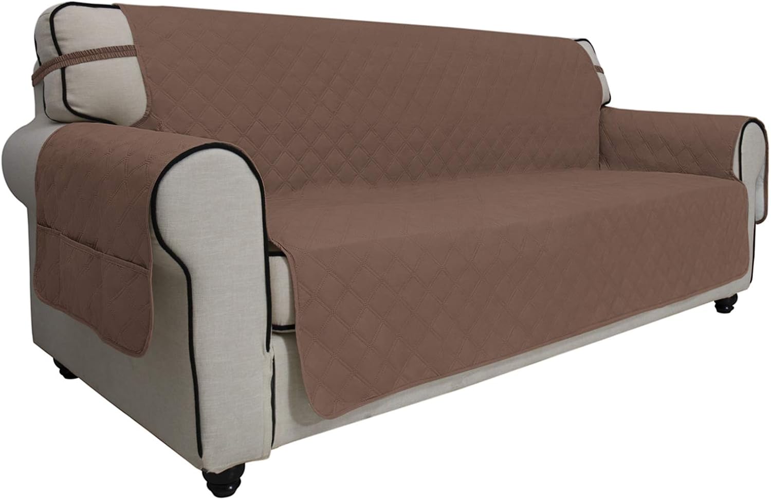 Easy-Going Waterproof Non-Slip Couch Cover, Small Recliner, Chocolate