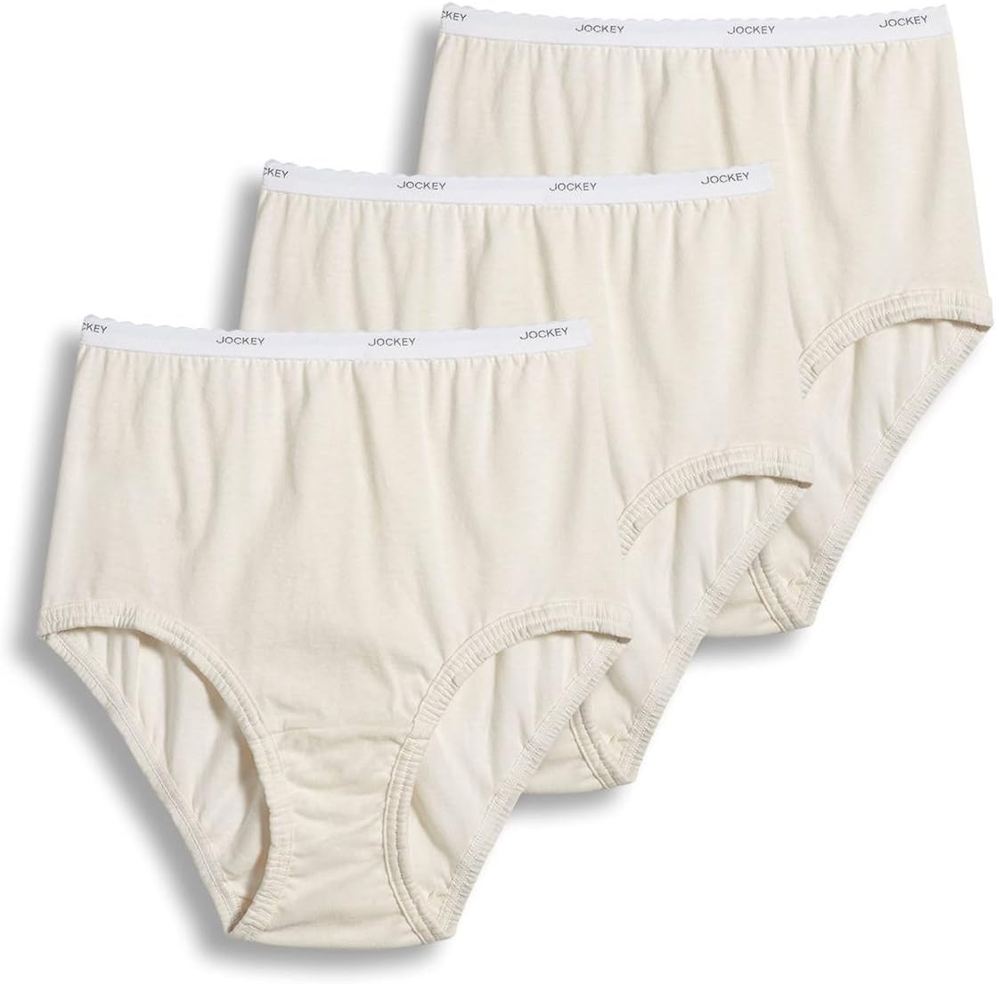 Jockey Women's Underwear Plus Size 100% Cotton Classic Brief - 3 Pack