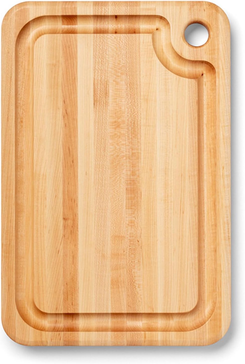 John Boos Prestige Series Rectangular Wooden Maple Cutting Board 16”x10” – 1.25” Thick, 6-lb Reversible Butcher Block with Juice Groove, Edge-Grain & Finger Grip Hole – Made in the USA | 1.25” Thick, 6-lb Butcher Block with Juice Groove, Edge-Grain & Fin…
