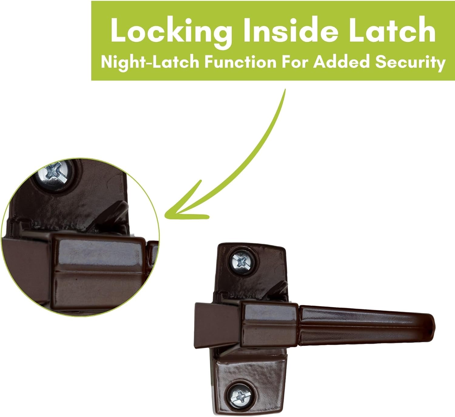 Ideal Security Model 11 Classic Push Button Handle with Latch for Storm Door and Screen Door, Silver