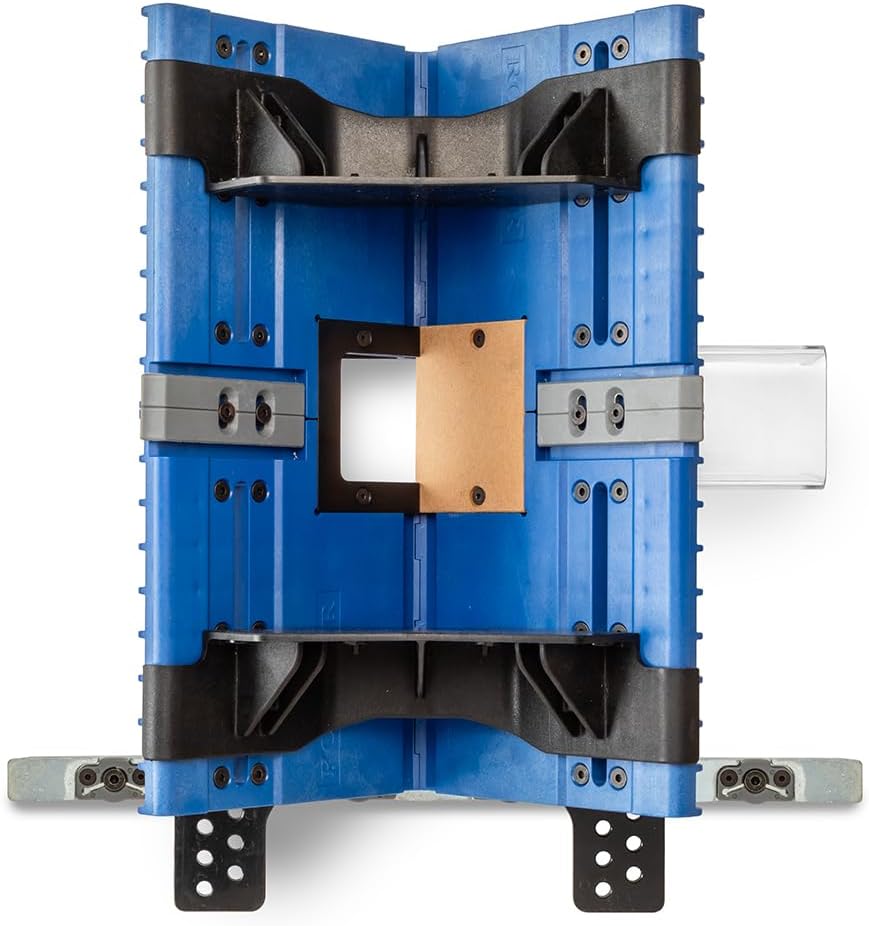 Rockler Deluxe Spline Jig for Table Saw & Router Table - Adjustable Box Joint Fixture with 45 Degree Miter Sled
