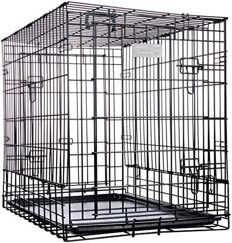 MidWest Homes for Pets Solutions Series Large Side-by-Side SUV Dog Crate, Double Door Folding Metal Cage Designed to Fit in SUVs & Vans, for Dogs up to 90 Lbs