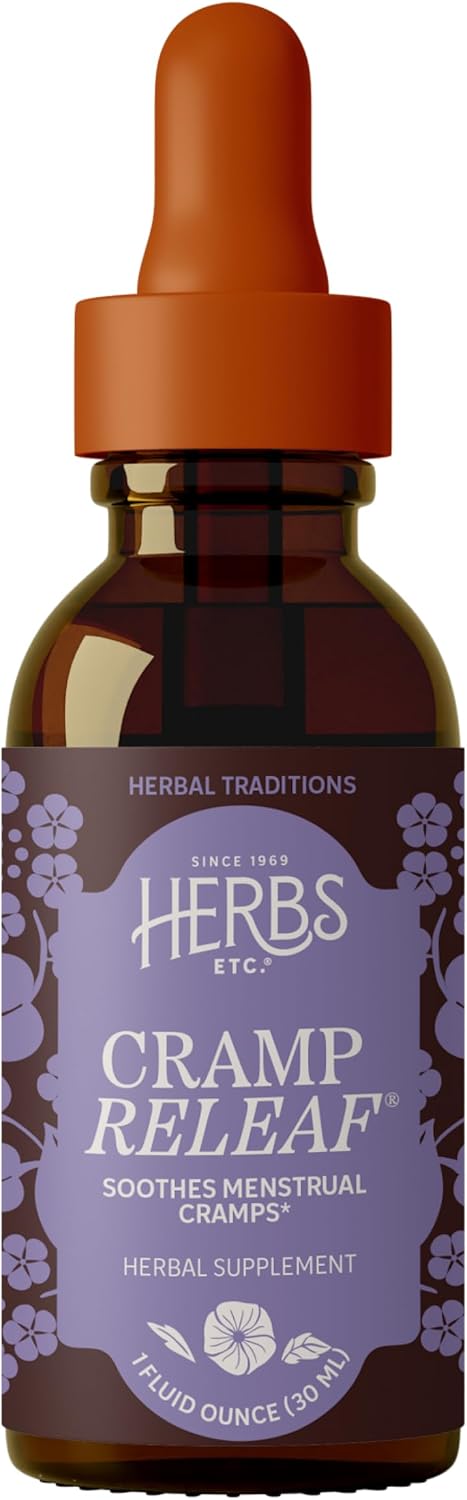 Herbs Etc. Cramp ReLeaf (Menstrual) Classic Liquid Extract - Cycle Support Supplement that Soothes Cramps - Black Haw