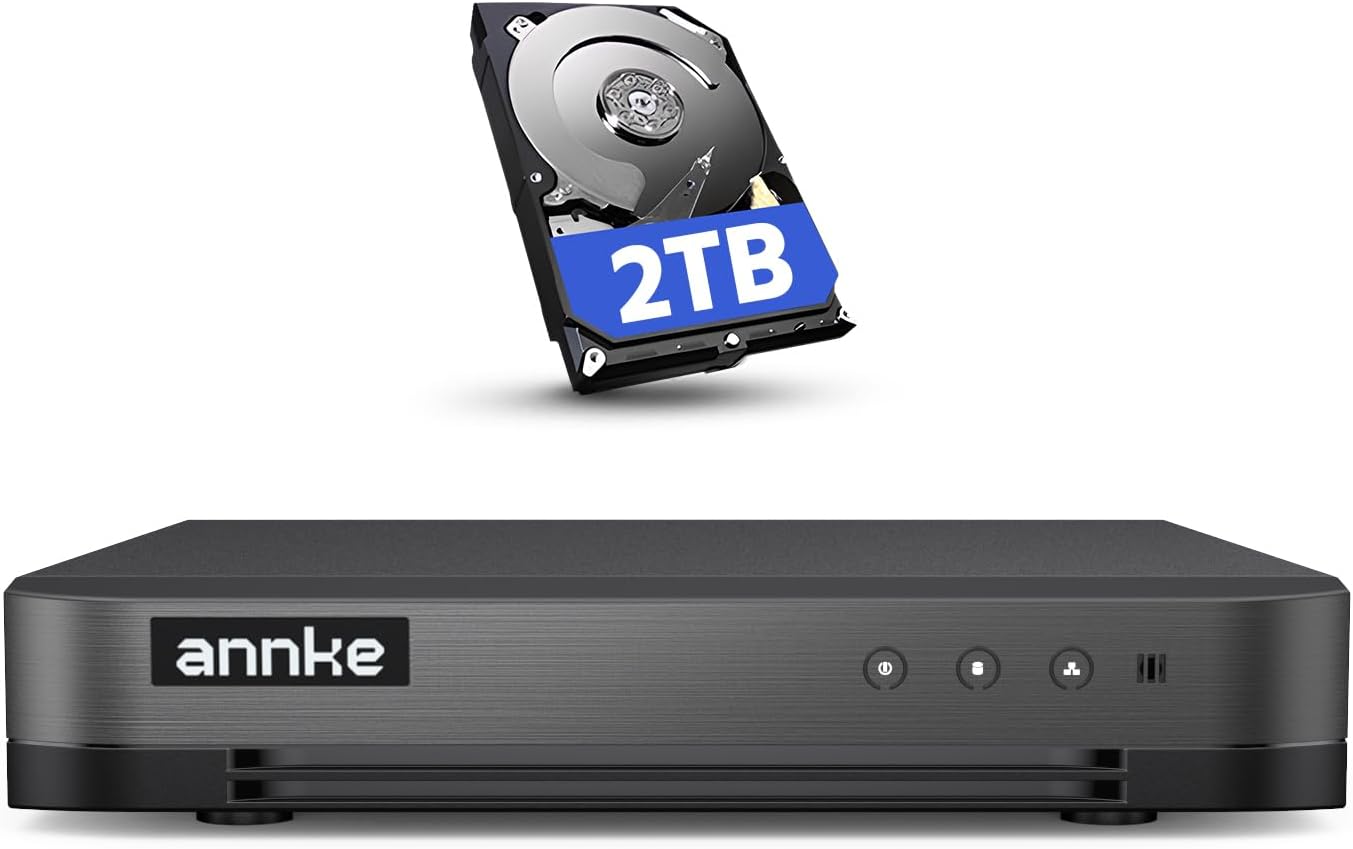 ANNKE 16CH 1080P Lite Hybrid 5-in-1(TVI/AHD/CVI/CVBS/IPC) CCTV DVR, 2TB HDD | AI Human&Vehicle Detection