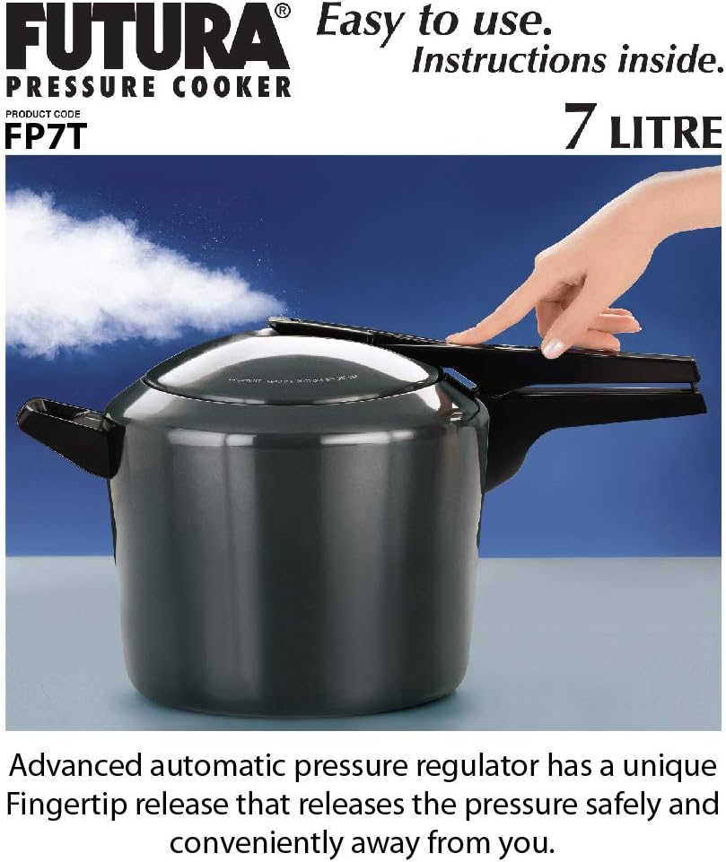 Hawkins Futura Hard Anodised Pressure Cooker, 7-Liter