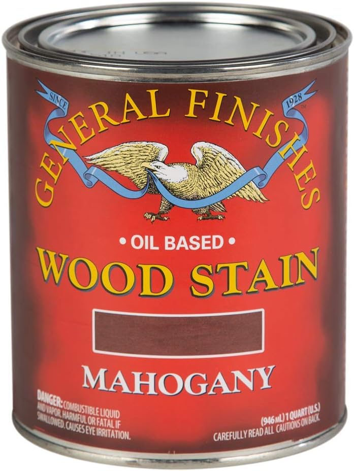 General Finishes Oil Based Penetrating Wood Stain, 1/2 Pint, American Walnut