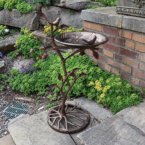 Oakland Living Meadow Bird Bath, Antique Bronze