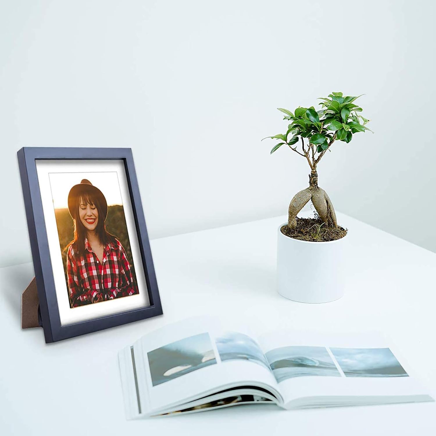 WUTL 8x8 Black Picture Frames Square