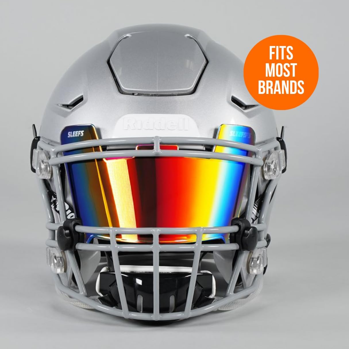 SLEEFS Clear Football Visor for Helmet - Professional Football Visor - Face & Eye Shield - Fits Youth & Adult Helmets - Includes Quick Visor Clips