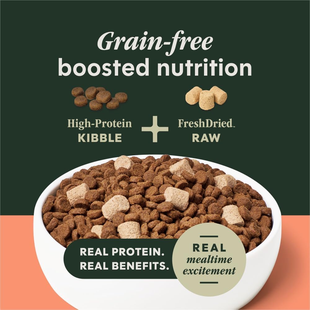 Instinct RawBoost, Dry Dog Food + Freeze Dried, Real Beef, 10 lb. Bag | High-protein kibble with FreshDried raw bites, USA-raised beef, grain-free recipe, 6-in-1 health benefits