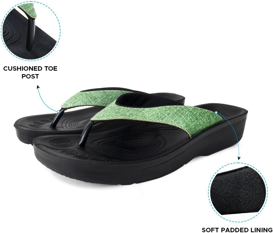 AEROTHOTIC Comfortable Arch Support Flip Flops for Women Orthotic Sandals
