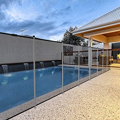 Patio Pool Fence Gate for Inground Pools with Privacy Fence Gate Door for Garden Deck Backyard Chicken Dog Outdoor Security Gate Removable 6’ H X