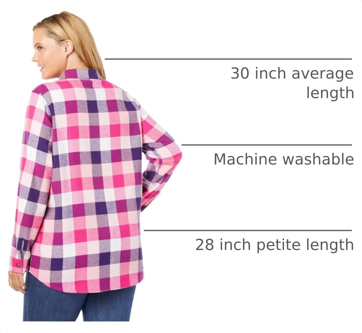 Woman Within Classic Flannel Shirt