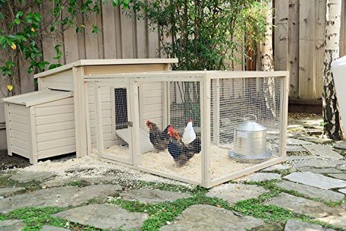 New Age Pet ECOFLEX Fontana Chicken Coop, Urban Barn for 2 to 3 Chickens, Easy Assembly, Eco Friendly & Durable, Tan
