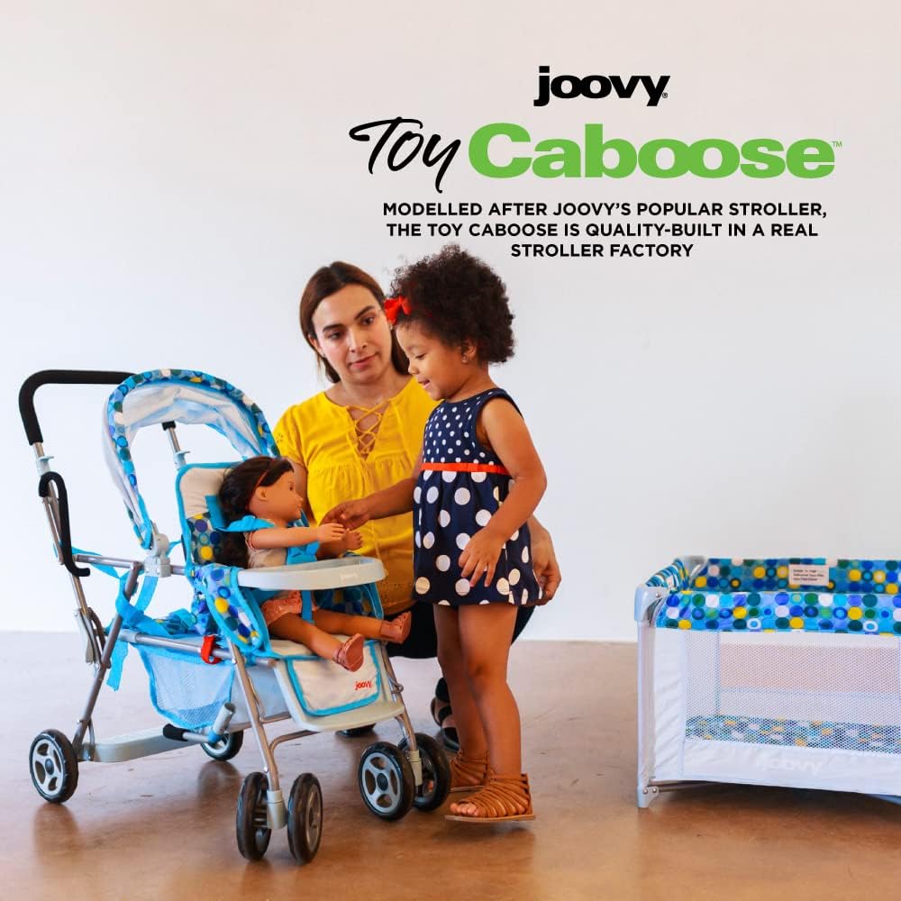 Joovy Toy Caboose Baby Doll Stroller Featuring Reclining Front Seat, Adjustable Footrest, Storage Basket, Extendable Canopy