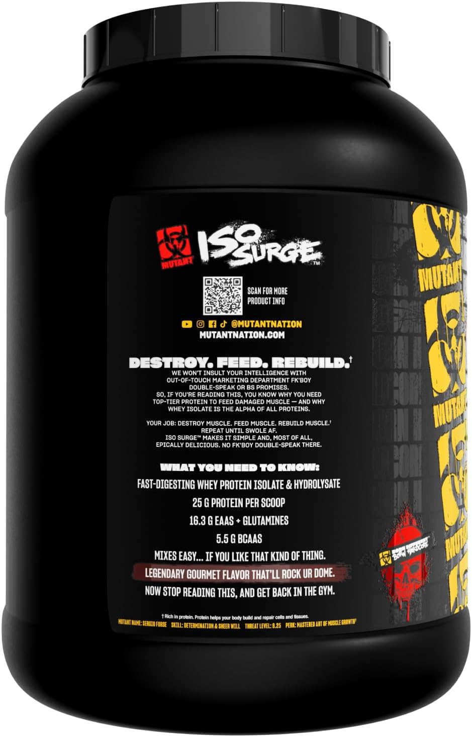 Mutant Hardcore ISO, Whey Protein Isolate, Strawberry Milkshake, 5 lb
