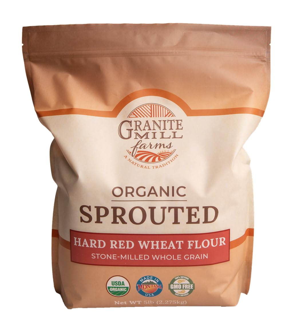 Granite Mill Farms Sprouted Organic Hard Red Wheat Flour, 5 lb