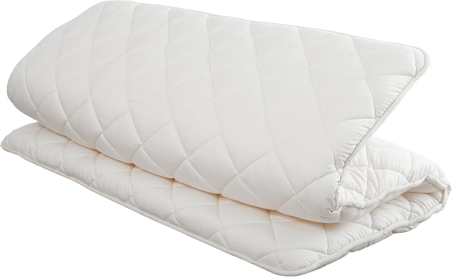 FULI Japanese Futon, Twin XL Size, White - Foldable Shikibuton Floor Bed | Medium Firm Quilted Cotton Sleeping Pad, Portable Roll-Up Japanese Floor Bed for Guests & Small Spaces, 100% cotton surface