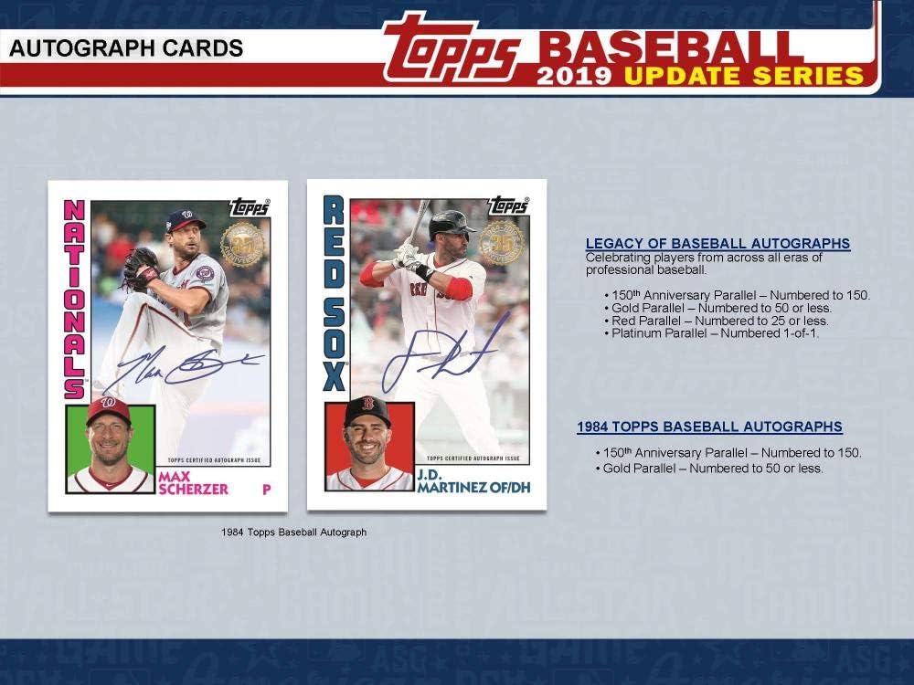 2019 Topps Update Baseball Blaster Box (7 Packs/14 Cards: 1 Hit, 5 Inserts)