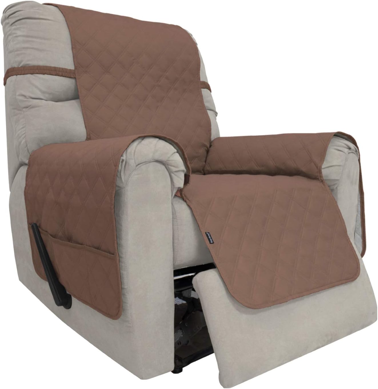 Easy-Going Waterproof Non-Slip Couch Cover, Small Recliner, Chocolate