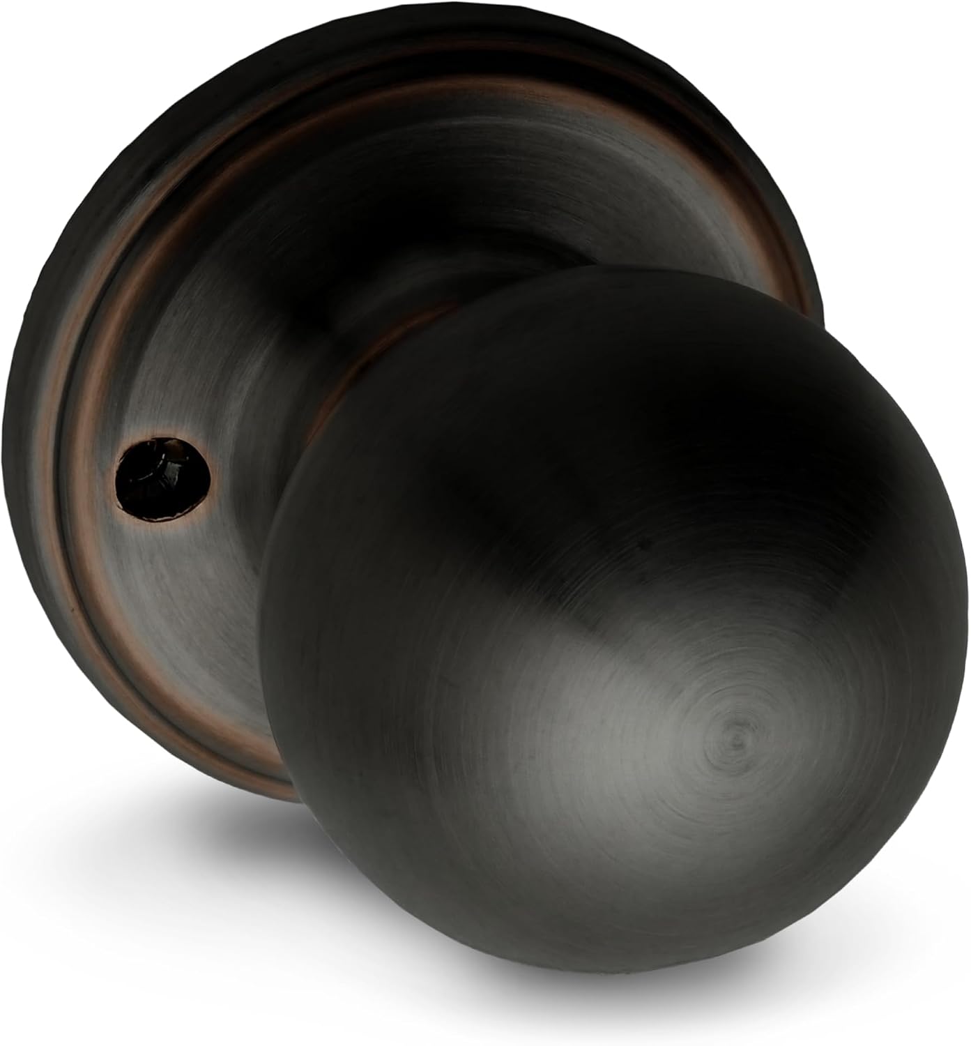Copper Creek Privacy Interior Door Knob – ANSI Grade-3 Certified, Modern Heavy Duty Handle, Easy Install and Reversible for Bedroom, Bathroom & Closets – Satin Stainless (1 Pack)