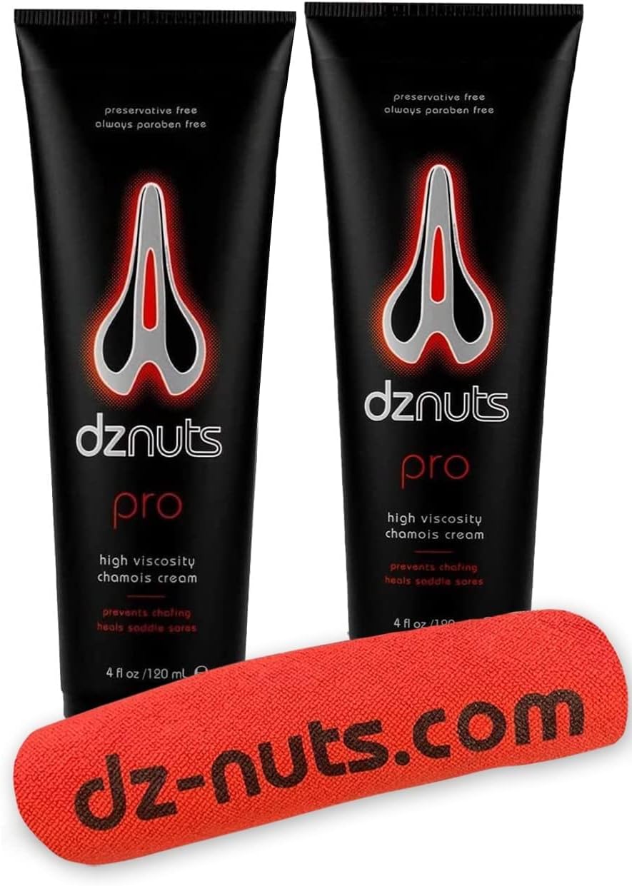 dznuts Men's Pro Chamois Cream, Anti -Chafing Cream for Saddle Sores, Chafing, Rubbing, Inner Thighs Friction for Cyclists, Runners, Triathletes