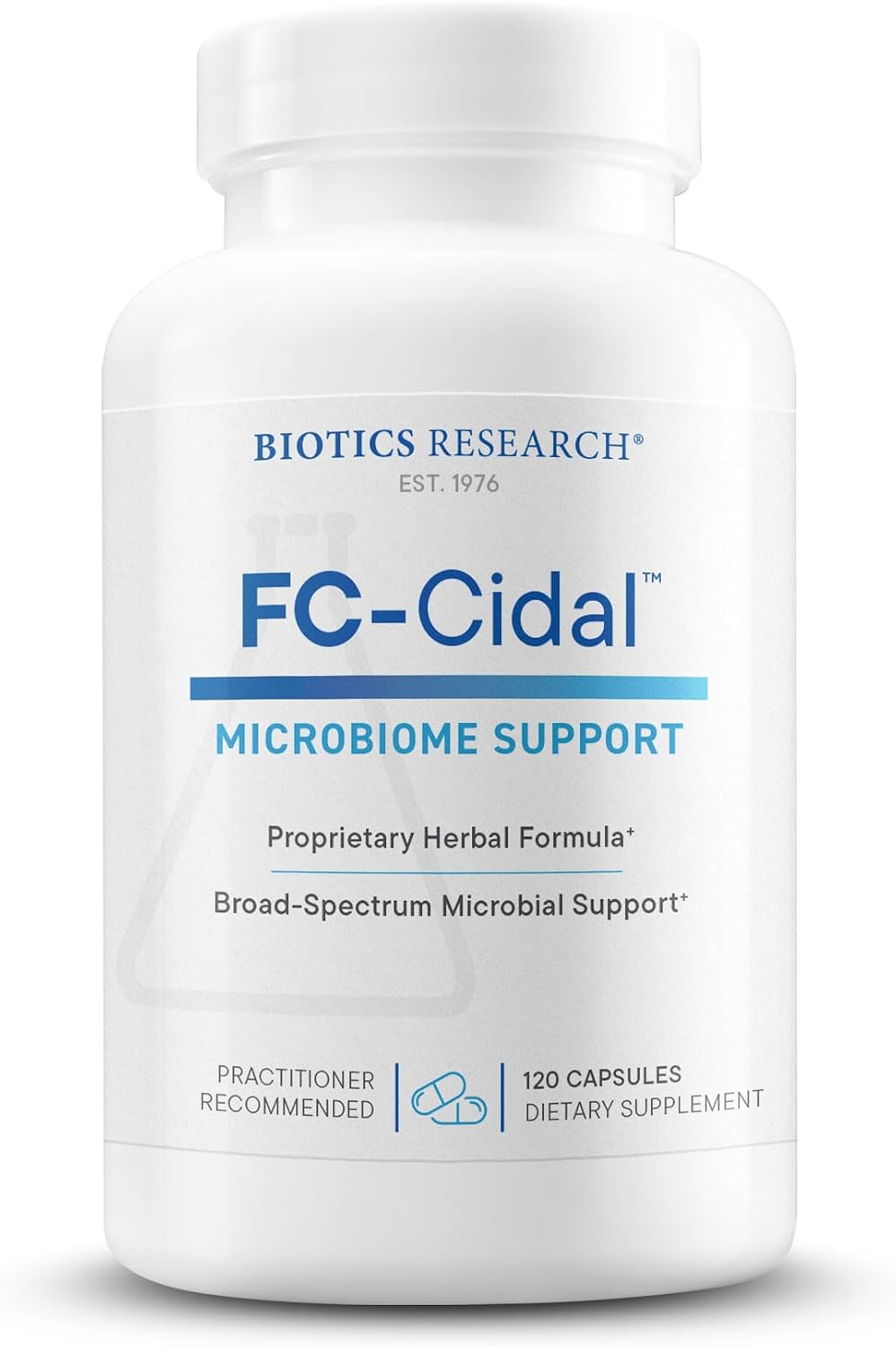 BIOTICS RESEARCH FC Cidal™ Herbal Blend Complete GI Gut Health for Women & Men- 500 mg/Serving - 7 Herbs Proprietary Blend Supplement Supports