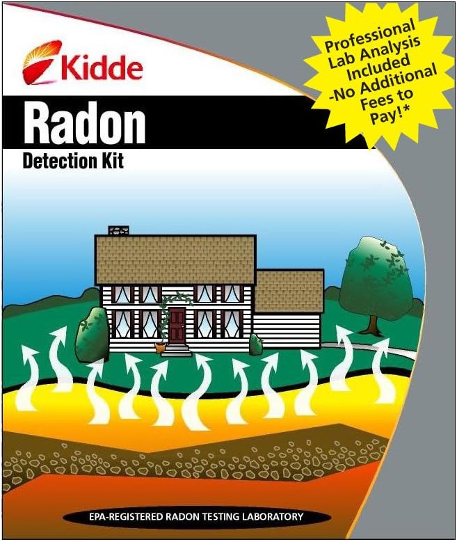 Kidde Radon Detector, Home Kit, Professional Analysis