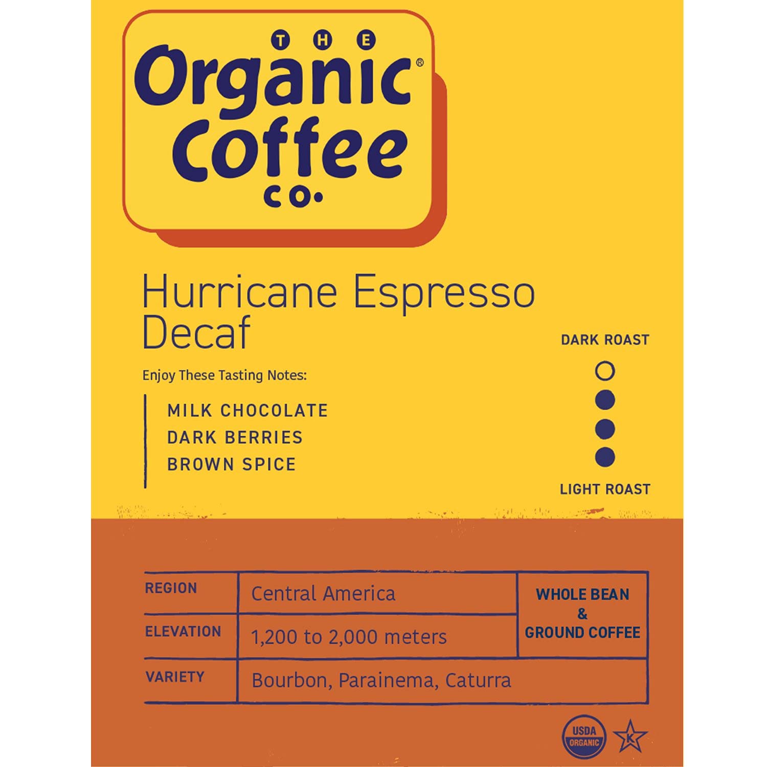 The Organic Coffee Co. French Roast Whole Bean Coffee, 2 lb bag