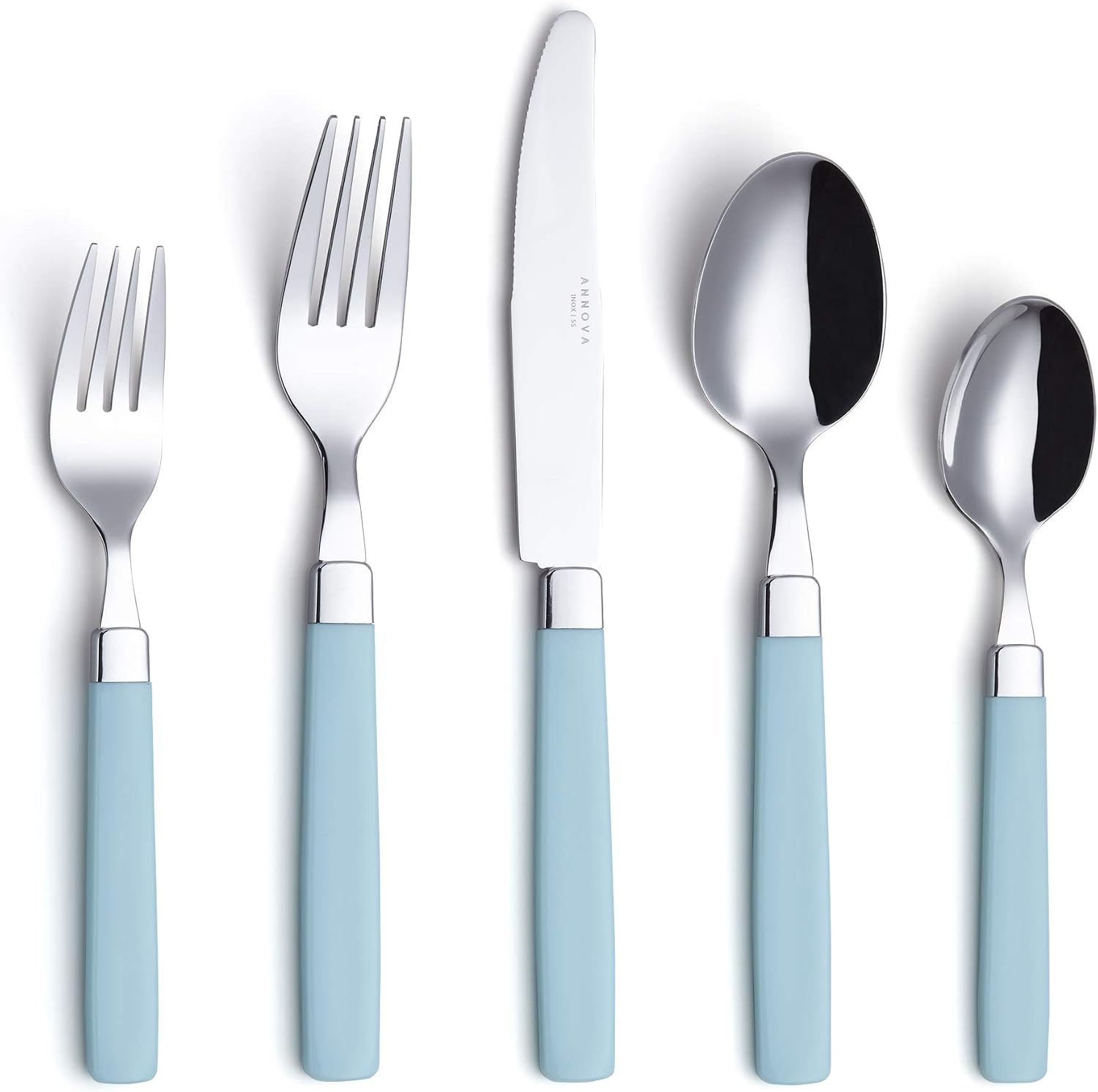ANNOVA Silverware Set Stainless Steel Colorful Tableware Kitchen Flatware Set Utensils, Includes Dinner Knives, Forks, Spoons