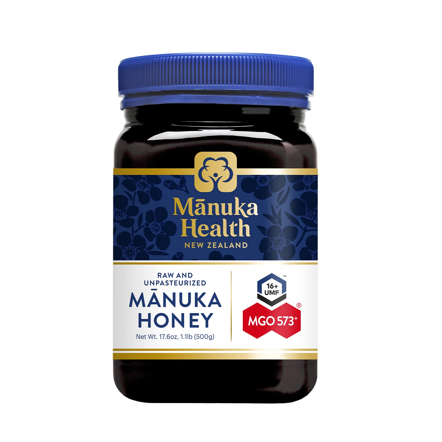 Manuka Health UMF 16+/MGO 573+ Manuka Honey (250g/8.8oz), Superfood, Authentic Raw Honey from New Zealand