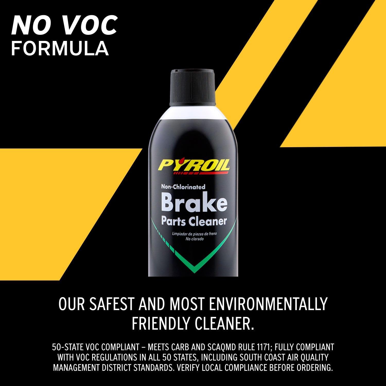 Non-Chlorinated Brake Parts Cleaner, Low VOC, Instantly Removes Brake Dust, Grease & Grime, Quick Drying, 13 Oz (Pack of 12)
