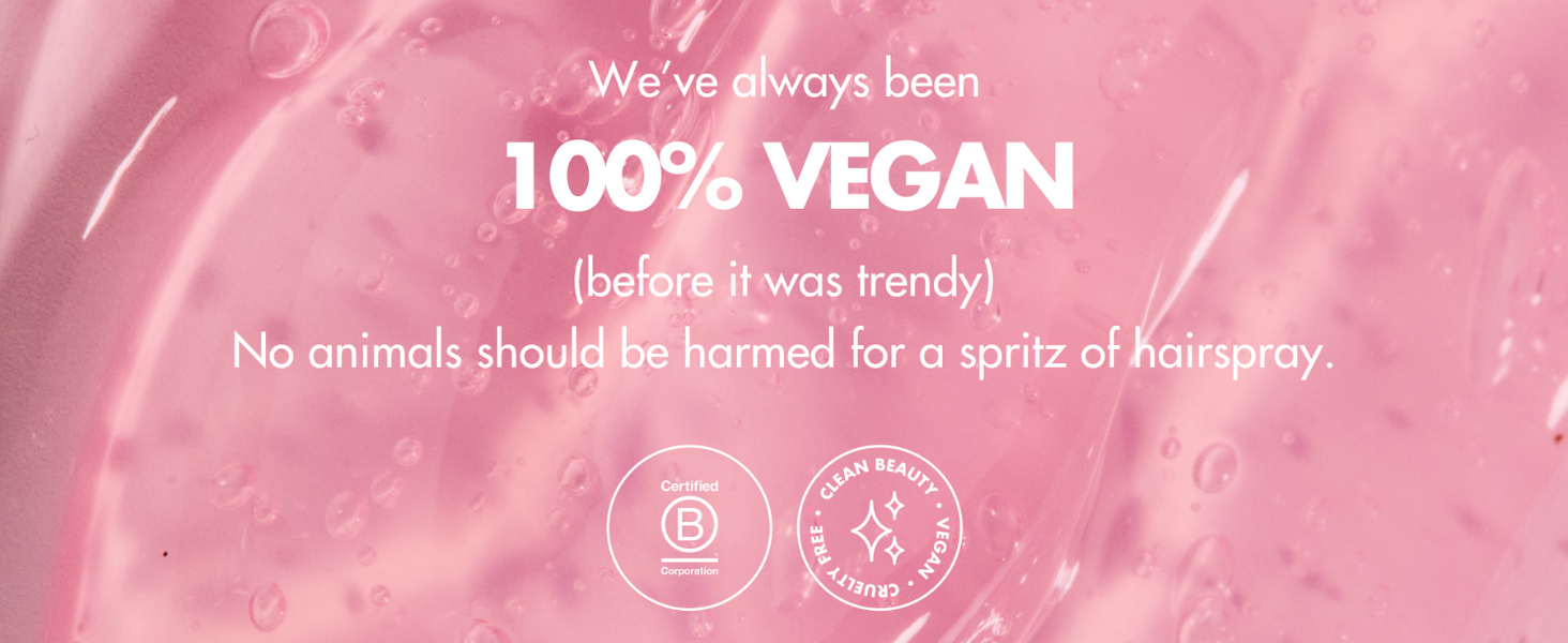 Text reads '100% VEGAN'. Pink gradient background product images showing boots or shoes in multiple views, highlighting details of construction and materials.
