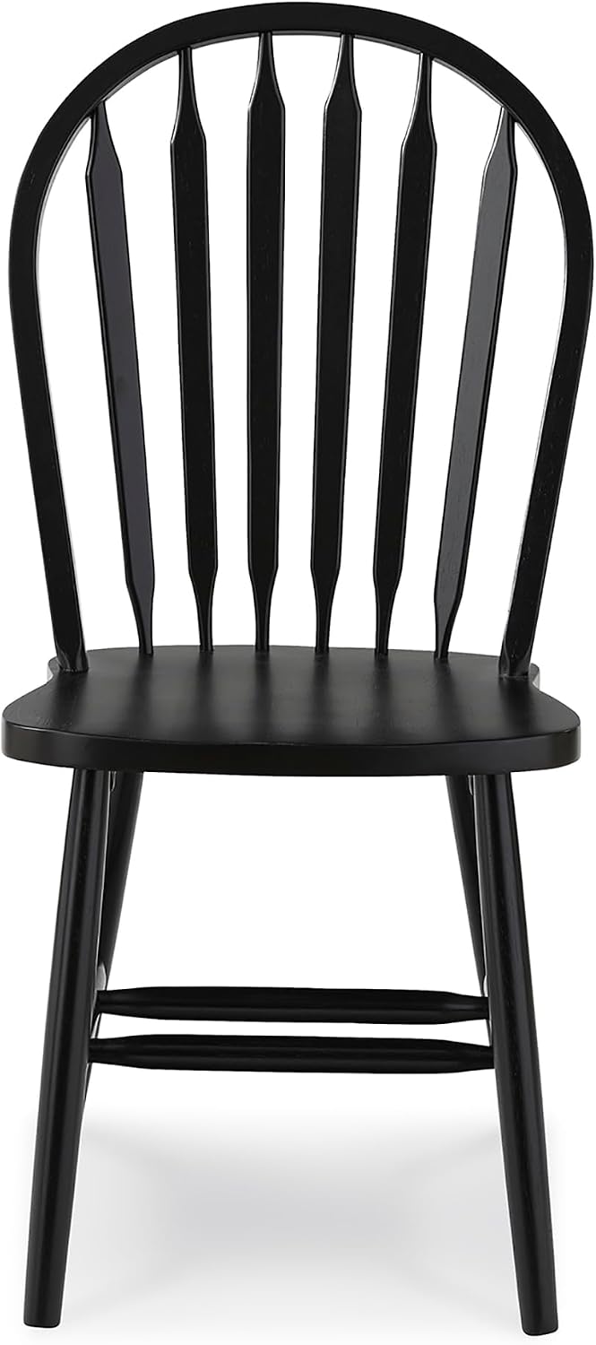 IC International Concepts Solid Wood Windsor ArrowBack Chair, Unfinished